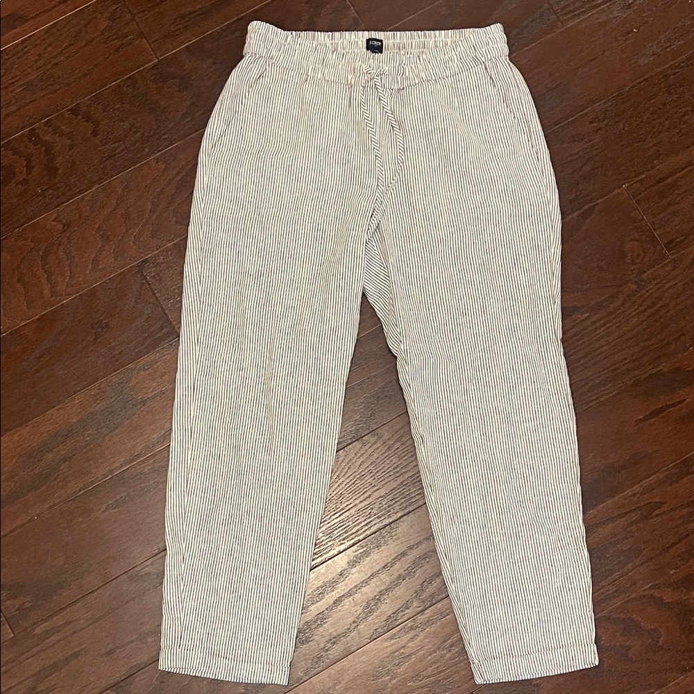 J. Crew Striped Chinos - Black and White
